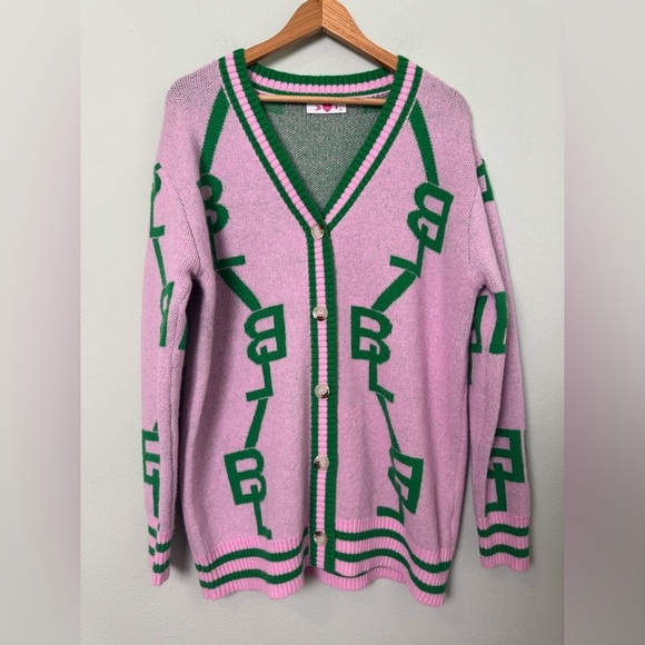 Buddy Love Varsity Cardigan Varsity‎ Cardigan Dress in Parfait Size Small - Picture 5 of 12